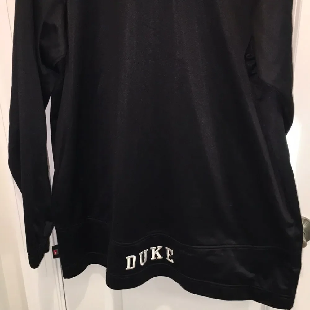 Black Long Nike Duke Blue Devils Team Issue Sewn Full zipper team warmup Jacket